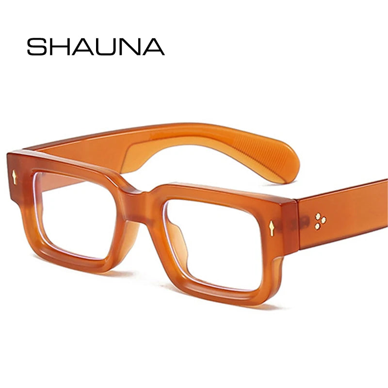SkandiShop Square Retro Glasses Frame – Wide-Legged Vintage Style with Modern Protection